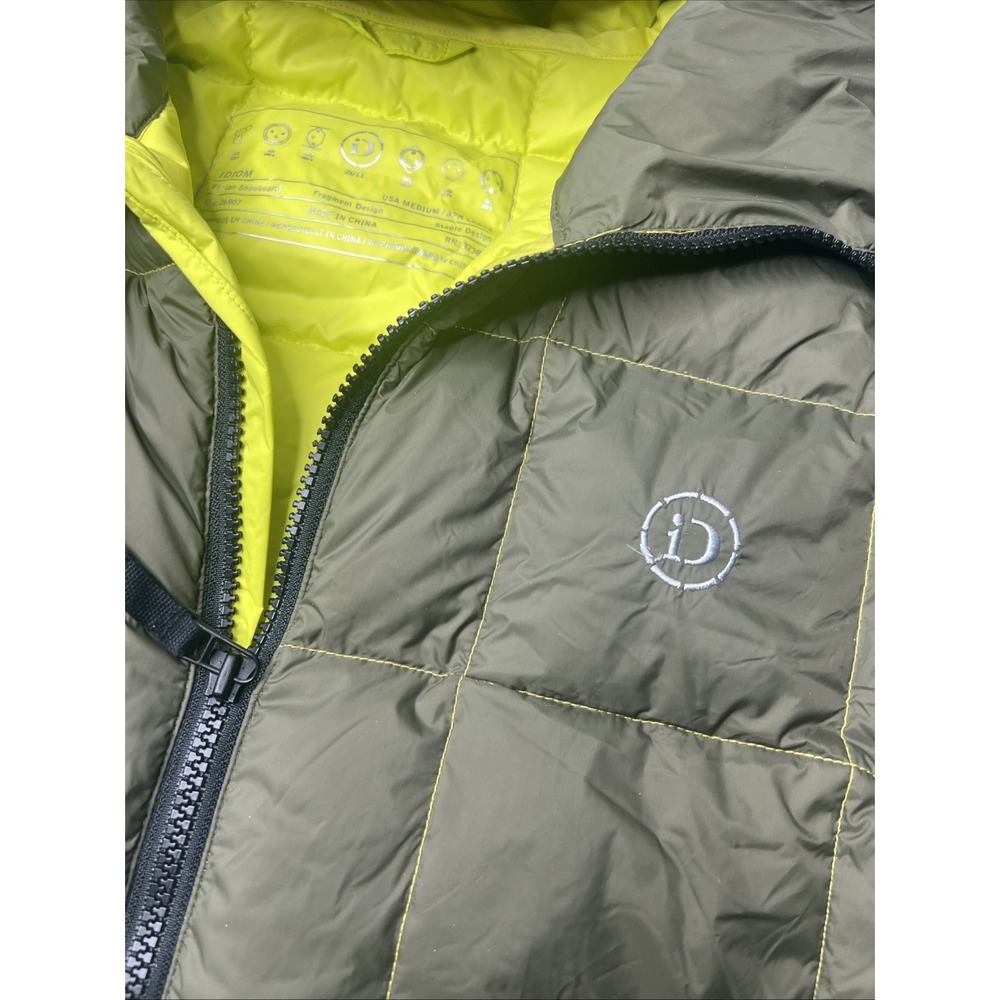 Burton Idiom Packable Down Jacket Olive Green Sz M Fragment Staple Design Rare! View 3